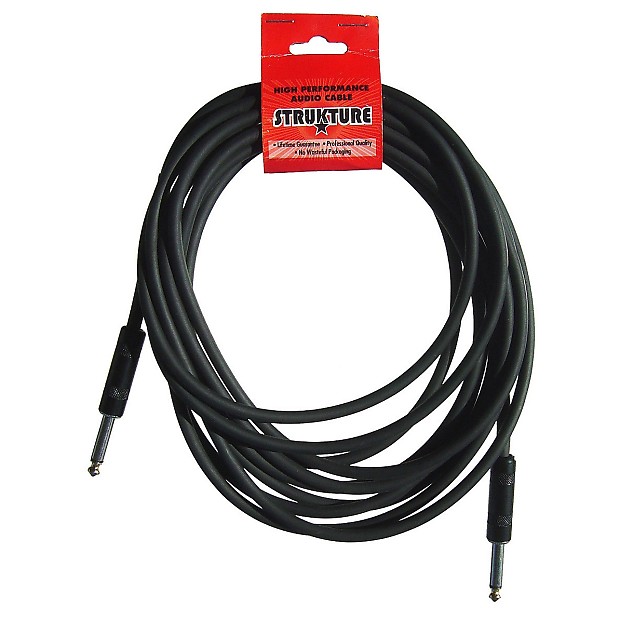 Strukture SC10R 1/4" TS Straight Instrument/Guitar Cable - 10' image 1