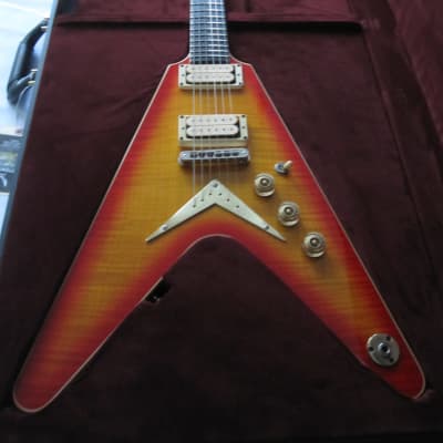 Dean USA V 1977 Trans Cherryburst Ltd Run 35 Pc #7 of 35 with Dean case certificate of authenticity image 2