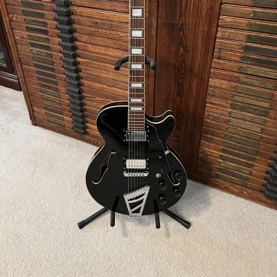 D'Angelico Premier SS Semi-Hollowbody Electric Guitar Purchased New in 2018 - Black image 5
