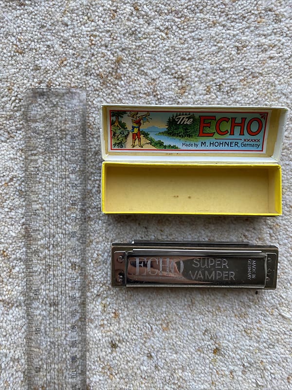 Vintage Echo Super Vamper Harmonica by M.Hohner & Yellow Box