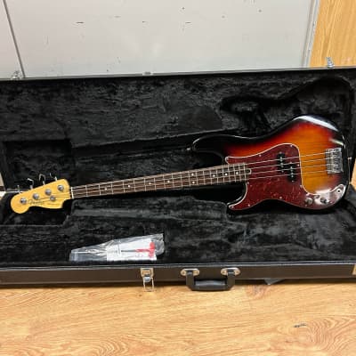 Fender American Standard Precision 3-Colour Sunburst 2014 Left Handed Bass for sale