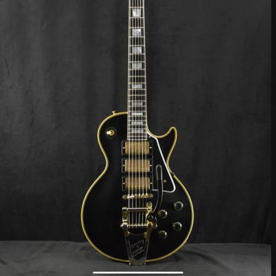 Gibson Custom Shop Historic 3-Pickup '57 Les Paul Custom Black Beauty Reissue with Bigsby 2019 - Present - Ebony VOS image 2