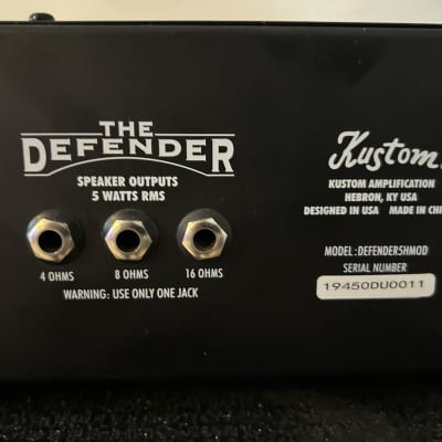 Kustom " The Defender " 5HMOD Tube Amp Head - 2020's ? image 2