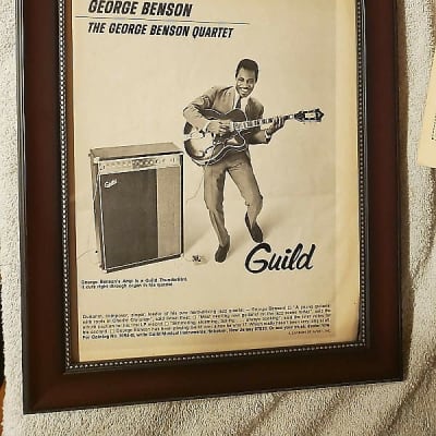 1968 Guild Guitar Promotional Ad Framed George Benson Original for sale