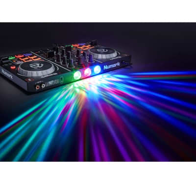 Numark Party Mix II Serato LE DJ Controller LED Lightshow w Laptop Stand image 3
