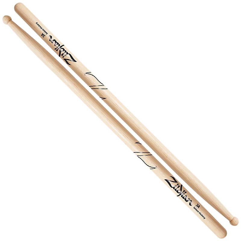 Zildjian Z3A Hickory Series 3A Wood Tip Drum Sticks image 1