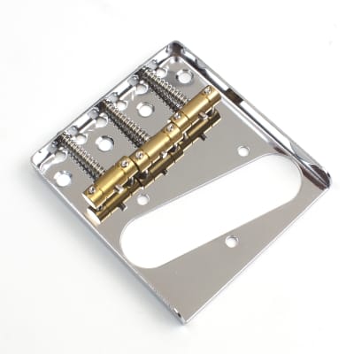 Replacement Early 50s Traditional Tele style Guitar bridge ,3- Brass Saddle ,Chrome