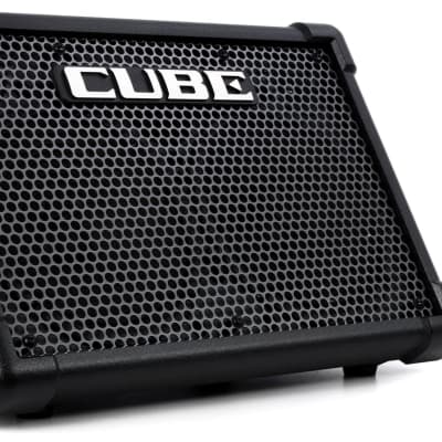 Roland CUBE Street EX 2x8" 50-watt Battery Powered Combo Amp  Bundle with On-Stage MS7701B Euro Boom Microphone Stand - Black