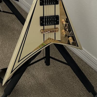 2007 Jackson RR5 randy rhoads flying v ivory black gold guitar made in Japan MIJ (Jacksonville FL) image 19