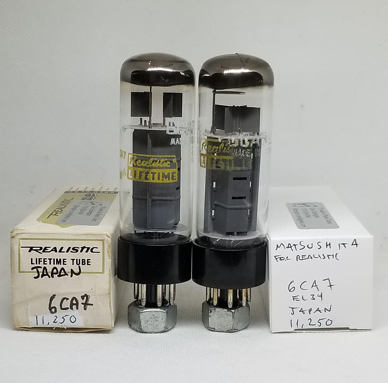 Matsushita Made For Realistic 6CA7/EL34 Perfectly Matched
