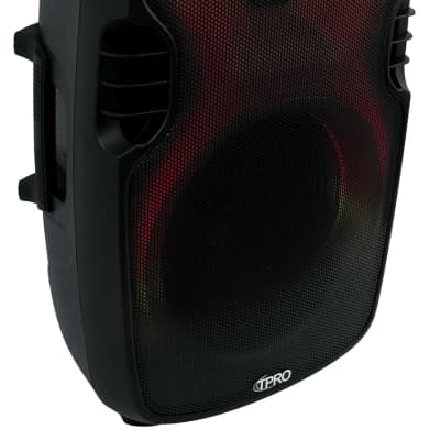 Technical Pro PLIT15 Portable 15" Karaoke Party Speaker w/LED+Stands+Microphone image 25