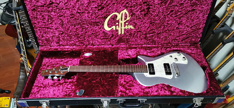 Giffin Vikta USA Custom Shop Single-Cut Guitar w/Case - Silver w/P90's image 1