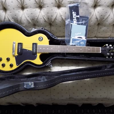2022 Epiphone Les Paul Special P-90's w/HSC - Never Played  - TV Yellow image 14