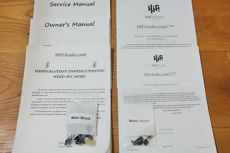 Yamaha M60 restoration kit filter capacitor repair rebuild fix  			