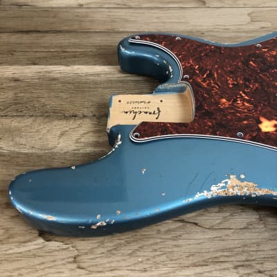 FRANCHIN Jupiter bass guitar body Relic Aged Lake Placid Blue Metallic 100% Nitro Lacquer Alder P-Bass type Made in Italy - Stock piece #20650425 image 8