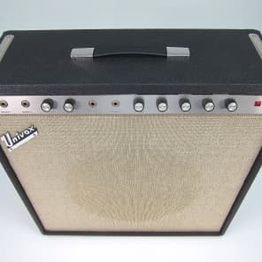 1965 Univox Amp U305R Thunderbolt (2) 6973's 1X15" Jensen Special Design all orig with footswitch image 3