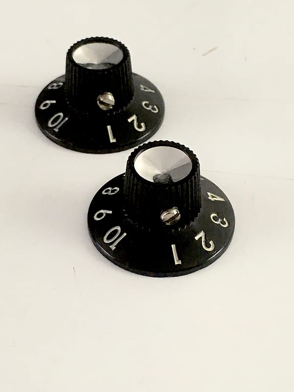 2 Vintage Fender Amplifier Knobs For Blackface Amps CTS Pots Reverb