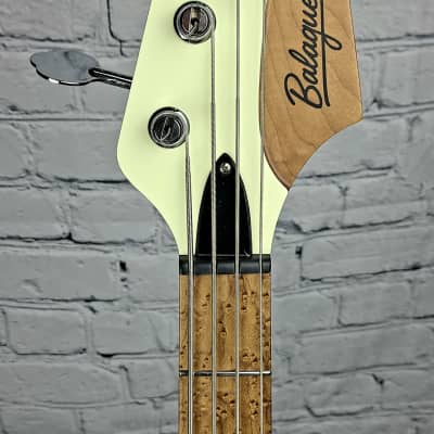 Balaguer Goliath Select Bass - Satin Vintage White w/Roasted Maple Neck image 6
