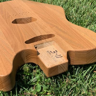 All-Natural Series: Catalpa 1" Strips Tele (Woodtech, USA) Finished in Natural Linseed Oil & Beeswax image 7