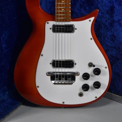 1965 Rickenbacker 450 Fireglo Finish Electric Guitar w/OHSC image 2