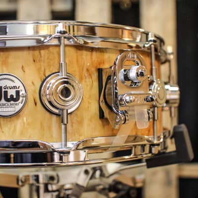 DW Collector's Natural Lacquer Over Kurilian 5x14 Snare Drum - SO# 1119644 image 2