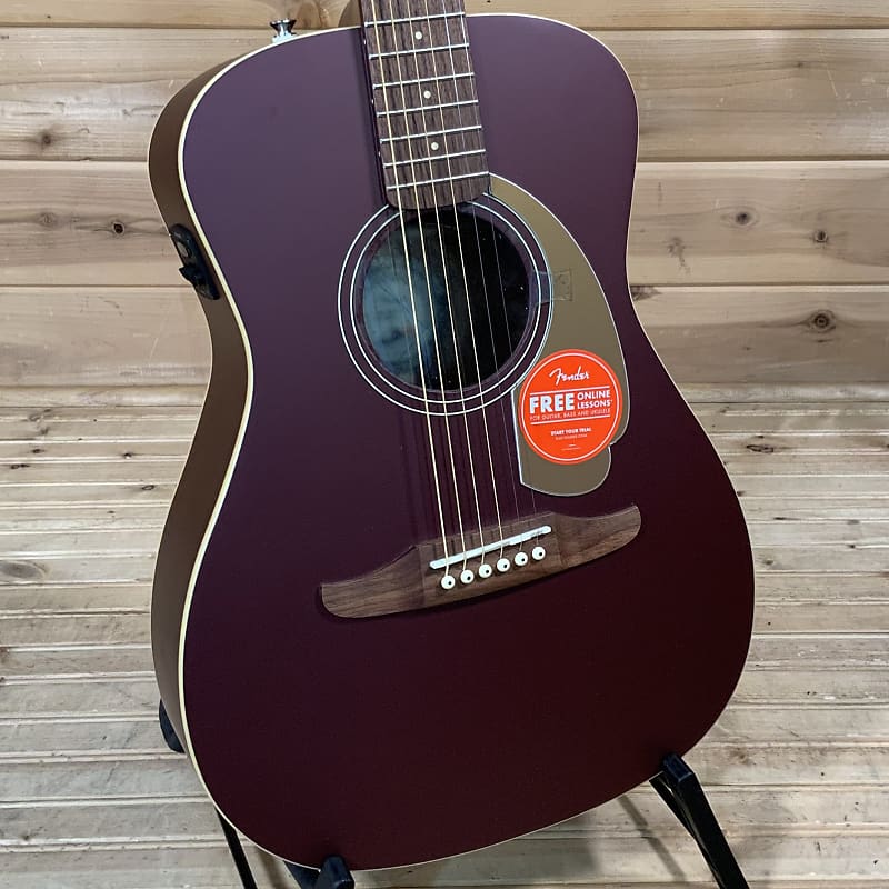 Fender Malibu Player Acoustic Guitar - Burgundy Satin image 1