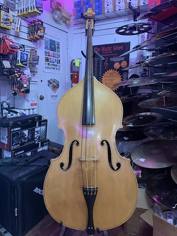 Kay Upright Bass Blonde 3/4 Plywood Reverb