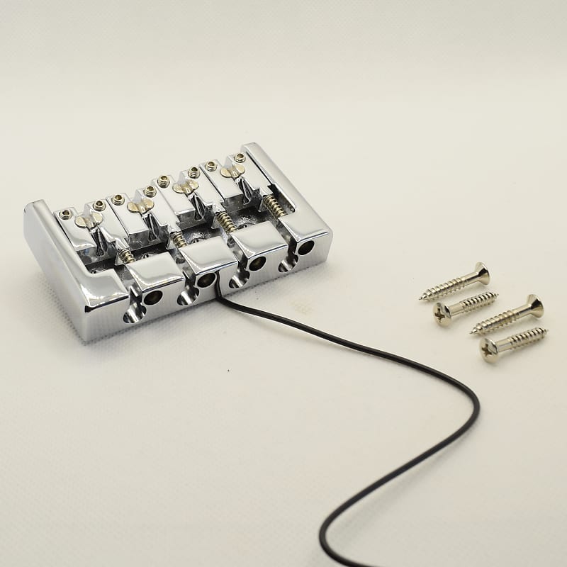 Piezo 4 String Bass Bridge Pickup Chrome Reverb