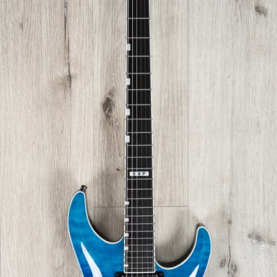 ESP E-II Horizon NT-II Guitar, Quilted Maple, EMG 57 / 66, Blue-Purple Gradation image 4