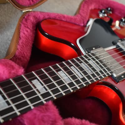 2000 Gibson USA Limited Edition ES-335 BP Translucent Red, Black Binding, Ebony Board w/OHSC, RARE image 24