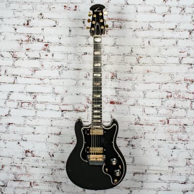 Ovation Vintage 1970's Preacher Deluxe Electric Guitar, Black w/ Original Case x2710 (USED) image 2