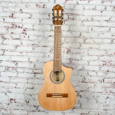 Ortega RQ39 Requinto Series Pro Small Scale Classical Acoustic Guitar, Natural w/ Bag x1016 (USED) image 2