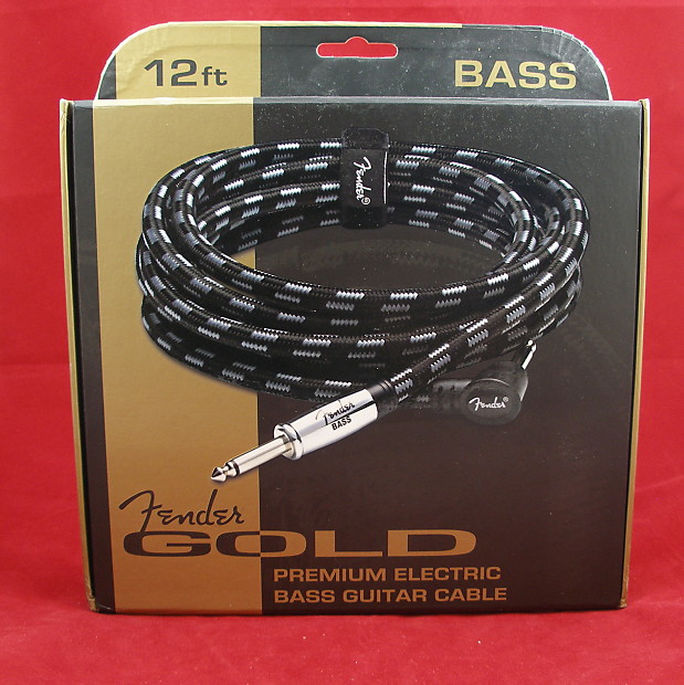 Fender 12' Gold Bass Guitar Cable image 1