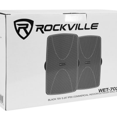 12) Rockville WET-7020B Black 5.25" Living Room/Dining Room/Office Wall Speakers image 12