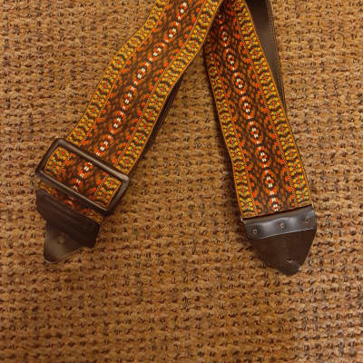 No Name Vintage Guitar Strap With Real Leather image 1
