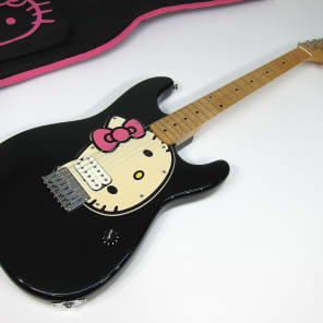 Beautiful Fender Hello Kitty Licensed Stratocaster Guitar with Black & Pink Hello Kitty Gig Bag! image 12