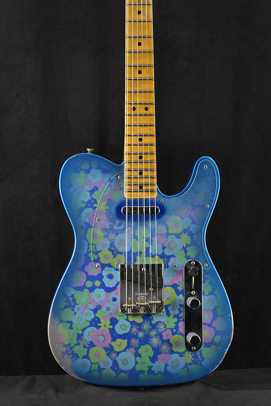 Fender Custom Shop Limited Edition '68 Telecaster Blue Flower Paisley Tele Relic image 1
