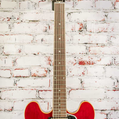 Gibson - 1961 ES-335 Reissue - Semi-Hollow Electric Guitar - Ultra Light Aged 60s Cherry - w/ Black/Yellow Custom Shop Hardshell Case - x1665 image 4