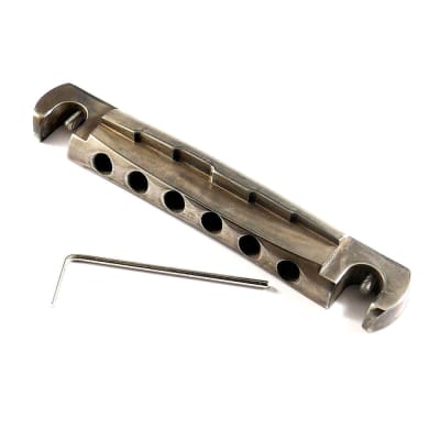 Faber TPWC Compensated Aluminum Wraparound Tailpiece Aged Nickel 3020-1 for sale