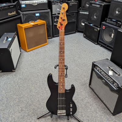VINTAGE AS IS 1990 Fender Jazz Bass Plus V, Active / Passive Black image 4