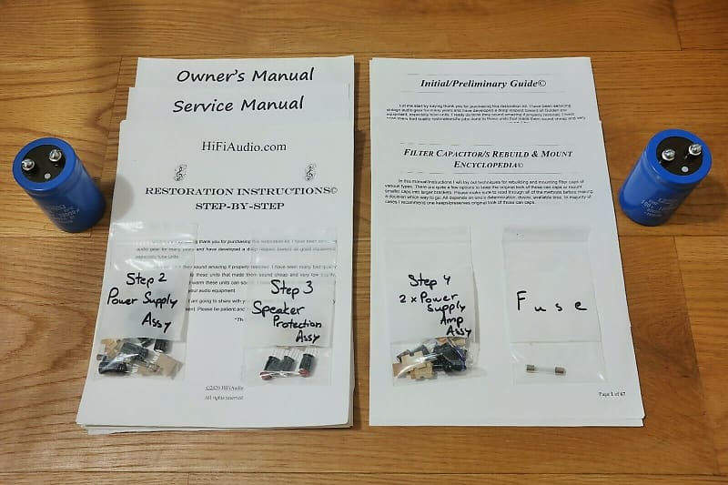 Sony TA-3120F restoration kit filter capacitor repair rebuild fix  			