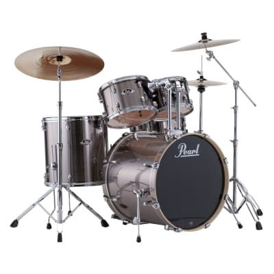 Pearl Export EXX725S 5pc Drum Set Smokey Chrome w/Hardware image 2
