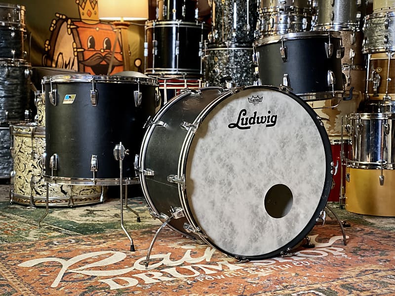 Ludwig Drum Set 1970s Black Panther Drum Set Reverb