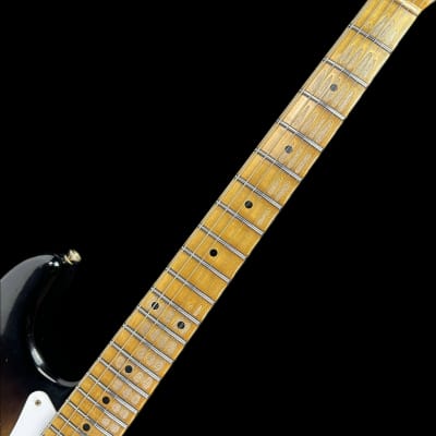 Mint Fender Custom Shop LTD 70th Anniversary 1954 Stratocaster Heavy Relic 2-Color Sunburst w/case image 4