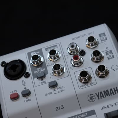Yamaha AG03MK2 White 3-Channel Live Streaming Loopback Audio USB