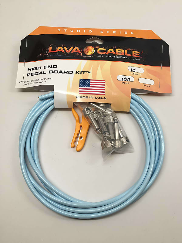 Lava Cable LCPBKTR-CB High End Pedal Board Cable Kit - Carolina Blue image 1