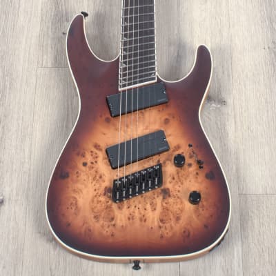 Jackson Concept Series Soloist SLAT7P HT MS Guitar, Ebony, Satin Bourbon Burst image 2