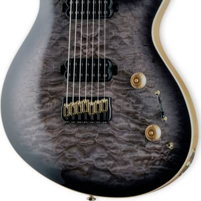 ESP LTD JR-7 Javier Reyes 7-String Baritone Electric Guitar, Faded Blue Sunburst image 1