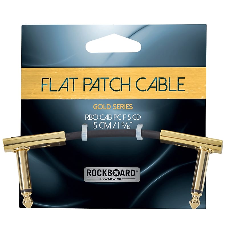 RockBoard Flat Patch Cables 1.97" Gold - Single image 1