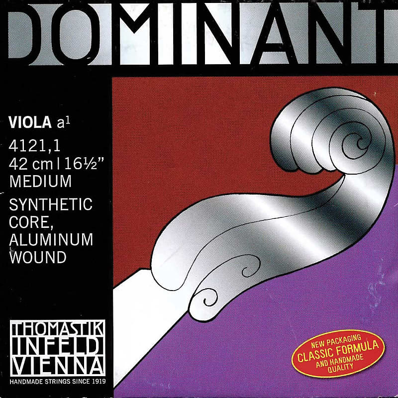 Thomastik Dominant 17" and larger Viola A String - Medium Gauge - Aluminum Wound Perlon Core - Thomastik Infeld image 1
